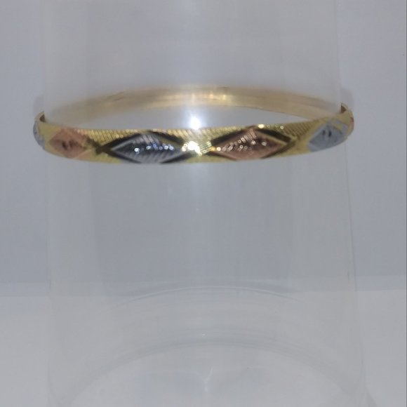 African Gold Bangle Bracelet - Picture 5 of 5